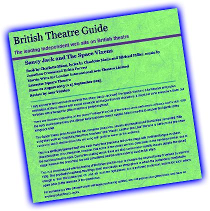 SJSV British Theatre Guide